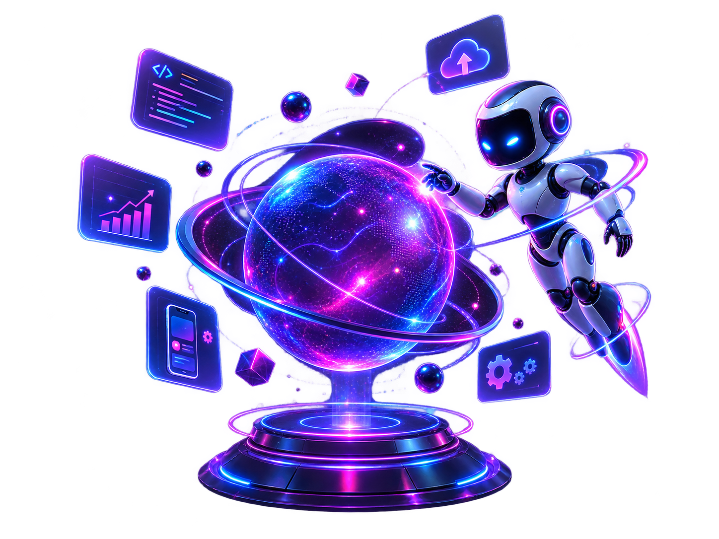 Tekfinix technology ecosystem with AI, development, growth, and cloud solutions