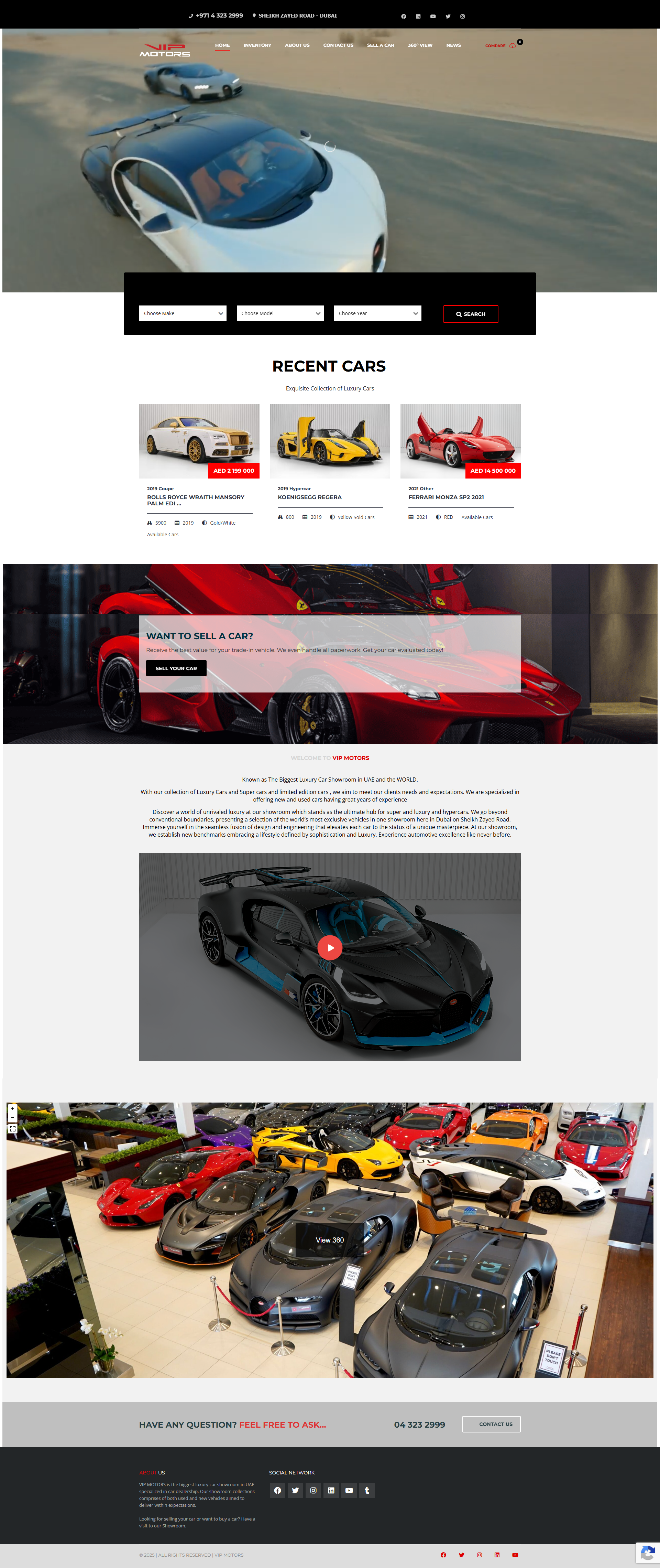 VIP Motors website preview
